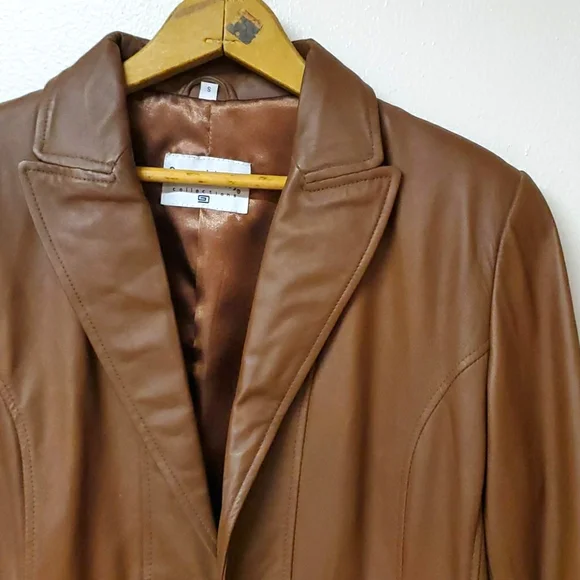 Pamela McCoy brown leather jacket - Picture 2 of 10